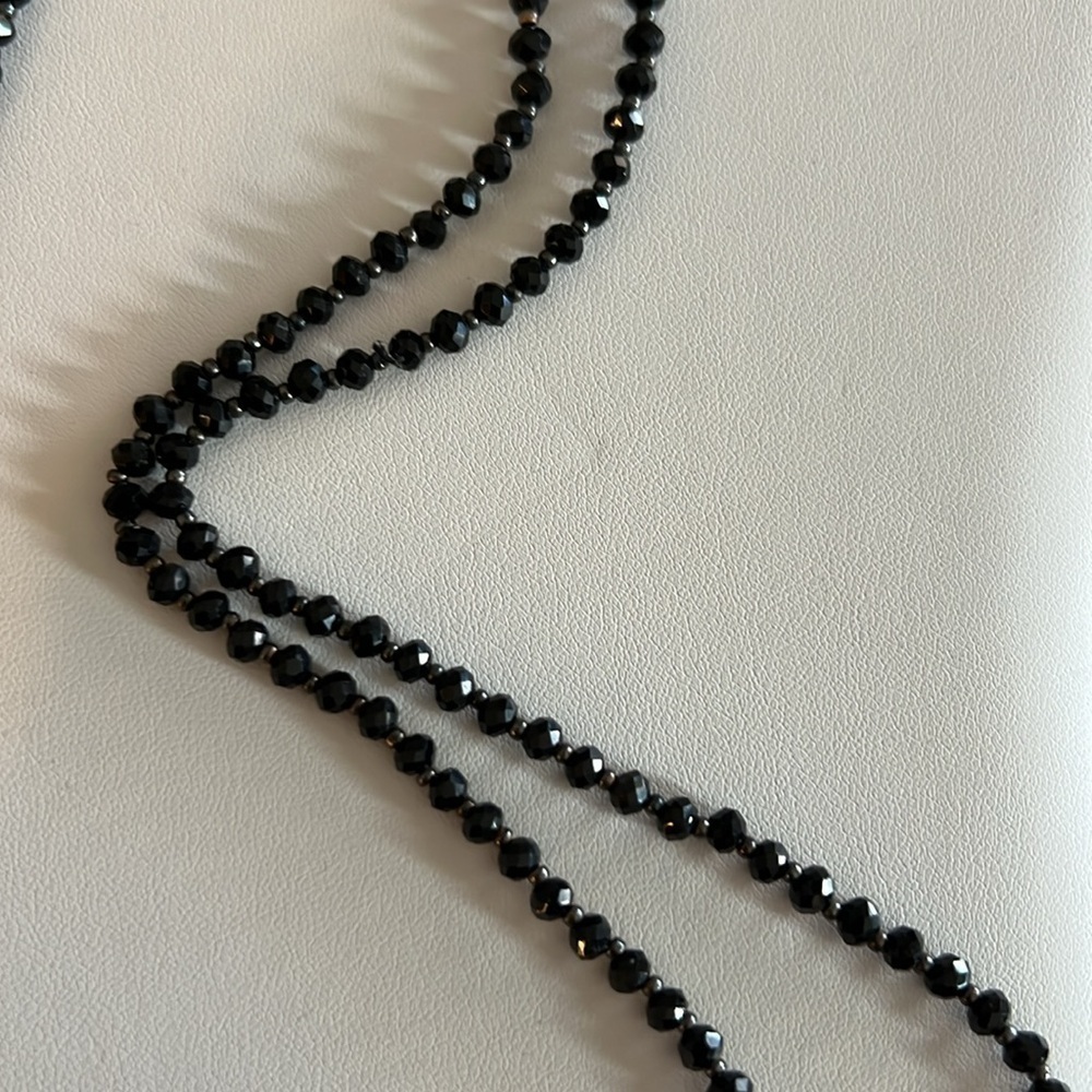 Black crystal beaded necklace-NWOT - Picture 5 of 5